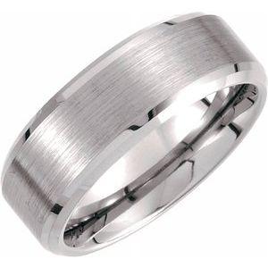 8 mm Beveled-Edge Band with Satin Center