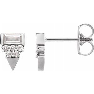 1/4 CTW Diamond Geometric Earrings
