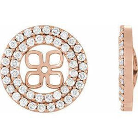 9/10 CTW Diamond Earring Jackets for 8 mm Pearl