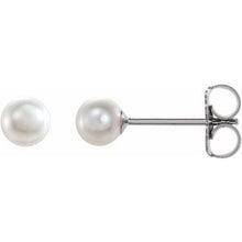Load image into Gallery viewer, 14K White Cultured White Freshwater Pearl Earrings
