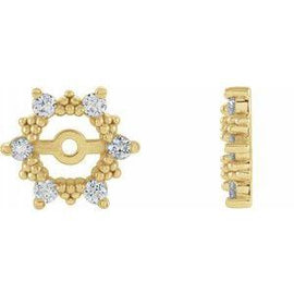 1/4 CTW Diamond Earring Jackets with 4.5mm ID