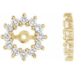 1/2 CTW Diamond Earring Jackets with 4.2mm ID