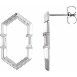 1/3 CTW Diamond Geometric Earrings