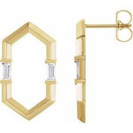 1/3 CTW Diamond Geometric Earrings
