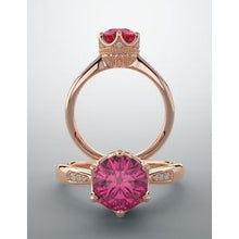 Load image into Gallery viewer, Baby Pink Topaz &amp; .06 CTW Diamond Ring
