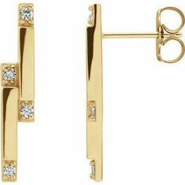 1/10 CTW Diamond Bar Earrings