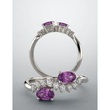 Load image into Gallery viewer, Amethyst &amp; 1/5 CTW Diamond Ring
