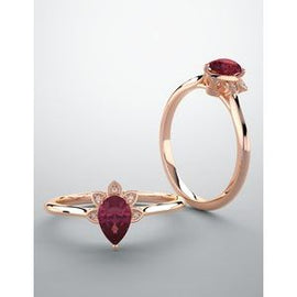 Ruby & .015 CTW Diamond Ring