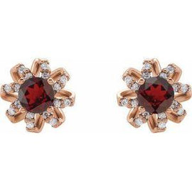 1 CTW Diamond Halo-Style Earrings