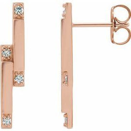 1/10 CTW Diamond Bar Earrings