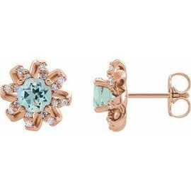 1 CTW Diamond Halo-Style Earrings