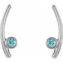 Load image into Gallery viewer, Chatham® Lab-Created Alexandrite Ear Climbers
