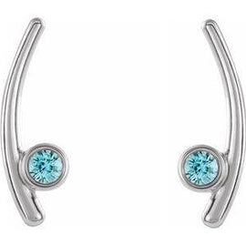 Chatham® Lab-Created Alexandrite Ear Climbers