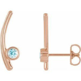 Chatham® Lab-Created Alexandrite Ear Climbers