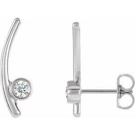 Chatham® Lab-Created Alexandrite Ear Climbers