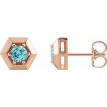 Load image into Gallery viewer, 1/2 CTW Diamond Geometric Earrings
