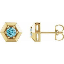 Load image into Gallery viewer, 1/2 CTW Diamond Geometric Earrings
