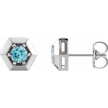 Load image into Gallery viewer, 1/2 CTW Diamond Geometric Earrings
