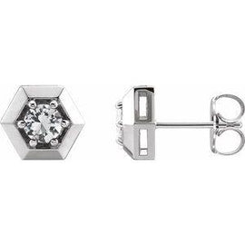 1/2 CTW Diamond Geometric Earrings