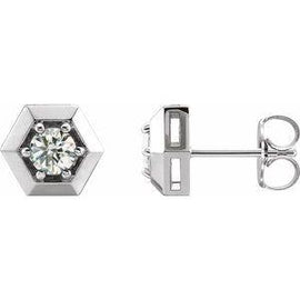 1/2 CTW Diamond Geometric Earrings