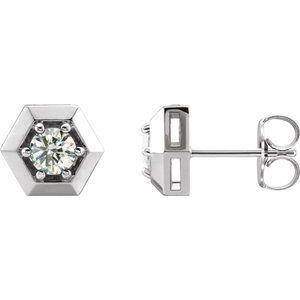 1/2 CTW Diamond Geometric Earrings