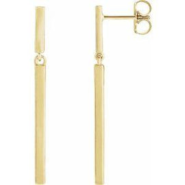 25.9x1.8 mm Articulated Bar Earrings