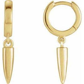Hinged Hoop Spike Earrings
