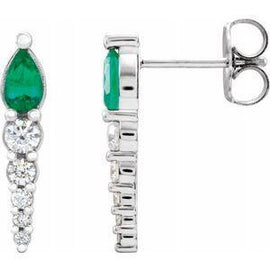 Chatham® Created Alexandrite & 1/4 CTW Diamond Earrings