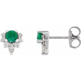 Chatham® Created Alexandrite & 1/6 CTW Diamond Earrings