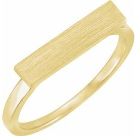 16x4 mm Rectangle Signet Ring
