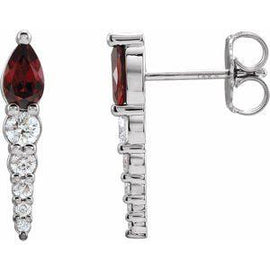 Chatham® Created Alexandrite & 1/4 CTW Diamond Earrings