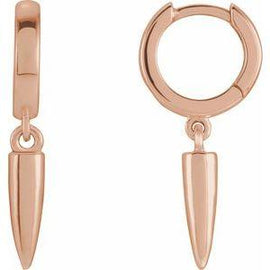Hinged Hoop Spike Earrings