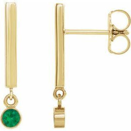 Chatham® Lab-Created Alexandrite Bar Earrings