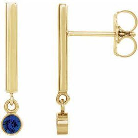 Chatham® Lab-Created Alexandrite Bar Earrings