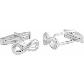 15.8x7 mm Infinity-Inspired Cuff Links