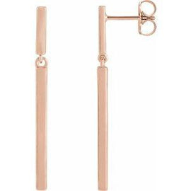 25.9x1.8 mm Articulated Bar Earrings