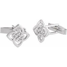 Load image into Gallery viewer, 16.2x12.2 mm Celtic-Inspired Cuff Links
