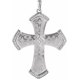 42.7x33.2 mm 1/5 CTW Diamond Cross Pendant
