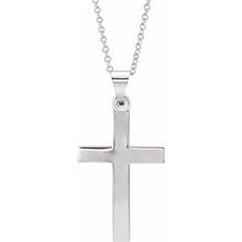 Load image into Gallery viewer, 14K Rose Cross 18&quot; Necklace
