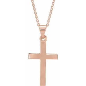 14K Rose Cross 18