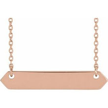 Load image into Gallery viewer, Gold-Plated 26x4.5 mm Engravable Geometric 16-18&quot; Necklace
