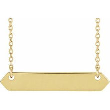 Load image into Gallery viewer, Gold-Plated 26x4.5 mm Engravable Geometric 16-18&quot; Necklace
