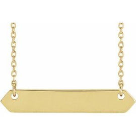 Gold-Plated 26x4.5 mm Engravable Geometric 16-18