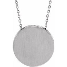 Load image into Gallery viewer, Sterling Silver 12.5 mm Scroll Disc 16-18&quot; Necklace
