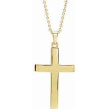 Load image into Gallery viewer, 14K Rose Cross 18&quot; Necklace
