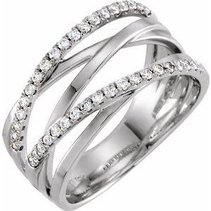 1/3 CTW Diamond Criss-Cross Ring