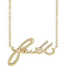 Load image into Gallery viewer, 14K White Faith 16&quot; Necklace
