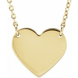 Gold-Plated 18x16.4 mm Heart 16-18