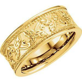 8.25 mm Leaf Design Band