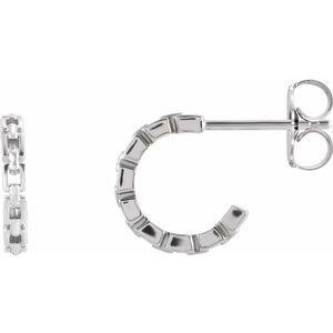 10.23 mm Chain Link Hoop Earrings
